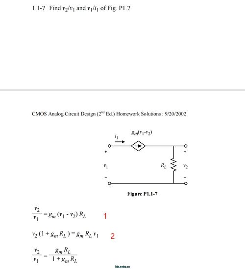 《艾倫CMOS模擬集成電路設計》第二版習題P1.1-6與P1.1-7解析 從經典教材到Analog/RF IC設計論壇探討